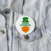 Happy St Patricks Day Leprechaun Beard and Hat 缶バッジ (インサイチュ)