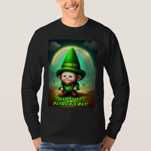 Happy St Patrick's Day Leprechaun Tシャツ (正面)