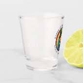 Happy St Patrick's Day Leprechaun with Green Beer ショットグラス (左)