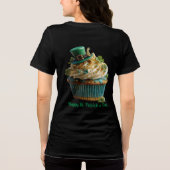 Happy St. Patrick's Day Lucky Cupcake トライブレンドTシャツ (裏面)