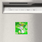 Happy St. Patrick's Day Magnets Shamrock Cat Beer マグネット (インサイチュ (食洗機))