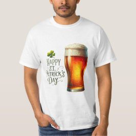 Happy St. Patrick's Day Men's t-shirt with Beer Tシャツ