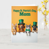 Happy St Patricks Day Mom Pets Card カード (黄色い花)