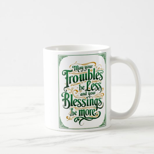 Happy St. Patrick's Day Motivational Quote Apparel コーヒーマグカップ (右)