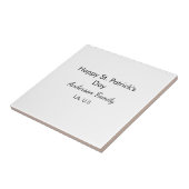 Happy st. Patrick's day name family place simple g タイル (側面)