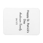 Happy st. Patrick's day name family place simple g マグネット (横)