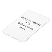 Happy st. Patrick's day name family place simple g マグネット (左側)