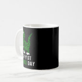 Happy St Patricks Day Patrex T-rex Dinosaur Funny  コーヒーマグカップ (正面左)