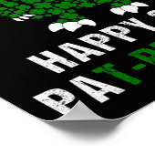 Happy St Patricks Day Patrex T-rex Dinosaur Funny  ポスター (角)