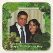 Happy St. Patrick's Day Photo スクエアペーパーコースター (正面)