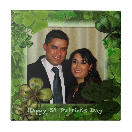 Happy St. Patrick's Day Photo タイル (正面)