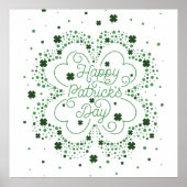 Happy St. Patrick's Day Poster 24x24 ポスター (正面)