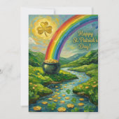 Happy St. Patrick's Day Pot of Gold Rainbow シーズンカード (正面)