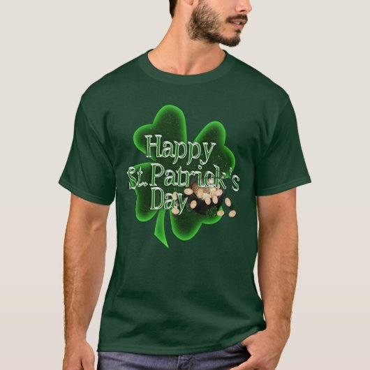 Happy St Patrick's Day - Pot Of Gold Tシャツ (正面)