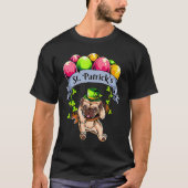Happy St Patricks Day Pug  Cute Pug Tシャツ (正面)