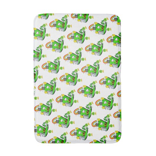 Happy St. Patrick's Day Rabbit Bathmats バスマット (正面縦)
