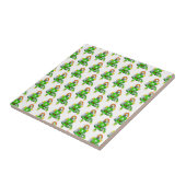 Happy St. Patrick's Day  Rabbit Ceramic Tile  タイル (側面)