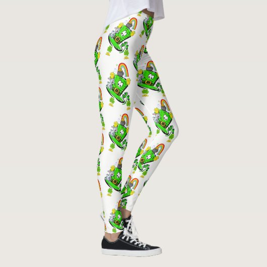 Happy St. Patrick's Day Rabbit Leggings レギンス (右)