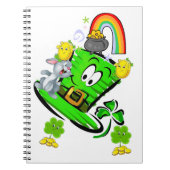 Happy St. Patrick's Day Rabbit Notebook ノートブック (正面)