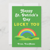 Happy St. Patrick's Day Rainbow Greeting Card 招待状 (正面)