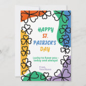 Happy St. Patrick's Day Retro Greeting Card 招待状 (正面)