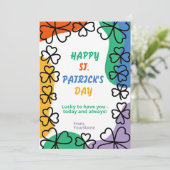 Happy St. Patrick's Day Retro Greeting Card 招待状 (スタンド正面)