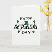 Happy St Patricks Day Script Card カード (黄色い花)