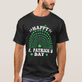 Happy St Patricks Day Shamrock Irish Rainbow Leopa Tシャツ (正面)