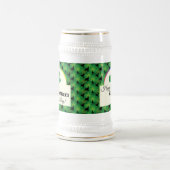Happy St. Patrick's Day, Shamrock Pattern ビールジョッキ (中央)