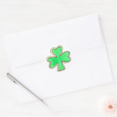 Happy St. Patrick's Day Shamrock Sugar Cookies ラウンドシール (封筒)