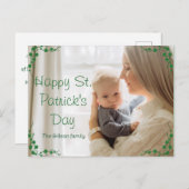Happy St. patrick's day Shamrocksママ&ベビー写真 シーズンポストカード (正面/裏面)