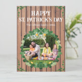 Happy St. patrick's day Shamrocks family one photo シーズンカード (スタンド正面)
