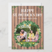 Happy St. patrick's day Shamrocks family one photo シーズンカード (正面)