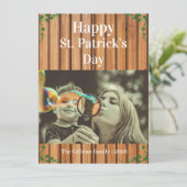 Happy St. patrick's day Shamrocks family one photo シーズンカード (スタンド正面)