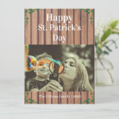 Happy St. patrick's day Shamrocks family one photo シーズンカード (スタンド正面)