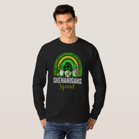 Happy St Patrick's Day Shenanigans Squad Irish Gno Tシャツ (正面フル)