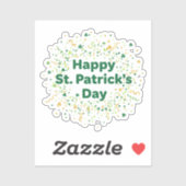 Happy St Patrick's Day Simple Green Gold Confetti  シール (シート)
