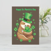 Happy St. Patrick's Day Slothの招待 招待状 (スタンド正面)