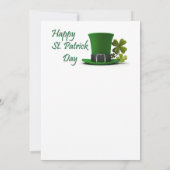 Happy St. Patrick's Day Slothの招待 招待状 (裏面)