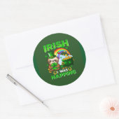 Happy St. Patrick's Day Slothステッカー ラウンドシール (封筒)