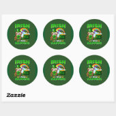 Happy St. Patrick's Day Slothステッカー ラウンドシール (シート)