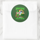 Happy St. Patrick's Day Slothステッカー ラウンドシール (バッグ)