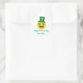 Happy St. Patricks Day Sticker- EMOJI ラウンドシール (バッグ)