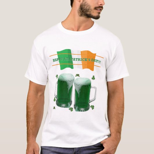 Happy St. Patrick's Day Tシャツビール Tシャツ (正面)