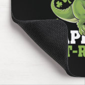 Happy St Patricks Day T-rex And Shamrocks St Patty マウスパッド (コーナー)