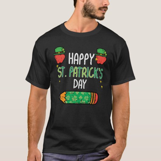 Happy St Patricks Day Teacher Saint Pattys Paddys Tシャツ (正面)