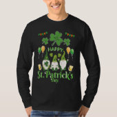 Happy St Patrick's Day Three Gnome Irish Flag Sham Tシャツ (正面)