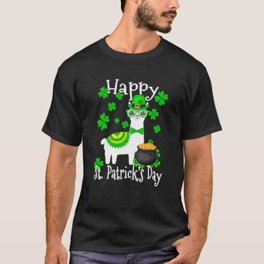 Happy St Patrick's Day Three Gnome Irish Shamrock Tシャツ (正面)