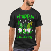 Happy St Patrick's Day Three Gnome Irish Shamrock  Tシャツ (正面)