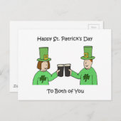Happy St Patrick's Day to Both You ポストカード (正面/裏面)